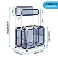 thumbnail image 5 of Pool Bins Pool Storage Mesh Rolling Organizer with Noodle Holder, Large, Blue, PBFT-1533, 5 of 6