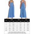 thumbnail image 2 of Mamelucos Sin Mangas Mamelucos para mujer Monos a la moda con botones Monos con peto de pierna ancha (Azul claro XL) Kuymtek para Mujer azul claro T XL, 2 of 6