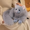 thumbnail image 4 of Cute Peluche Cat Plush Toy Realistic Cat Stuffed Animal Companion Doll for Kid&friends Holiday Gift, 4 of 7