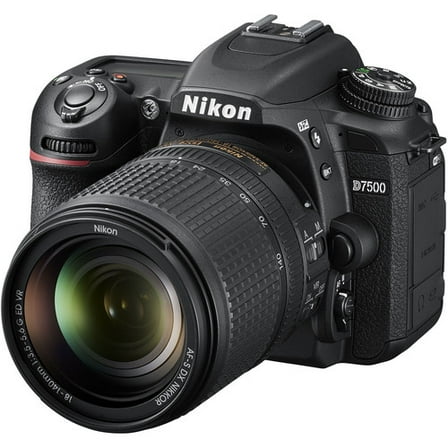 Open Box Nikon D7500 20.9MP DSLR Camera with AF-S DX NIKKOR 18-140mm f/3.5-5.6G ED VR Lens, Black