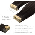 thumbnail image 3 of GFDYREE Extensions de Cheveux à Ruban WENNALIFE pour Femmes, 20 Pcs 50g 22 Pouces Brun Foncé Extensions de Cheveux à Ruban Extensions de Cheveux Humains Rallonge Cheveux Humains Lisses Extensions de Cheveux Invisibles Véritables Cheveux Humains, 3 of 6