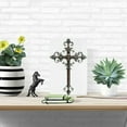 thumbnail image 3 of 1pcs Metal Wall Sign, 8x12 Inches, Vibrant Metal Flower Cross Wall Decor, 3 of 7