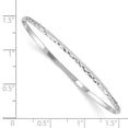 thumbnail image 3 of White Sterling Silver bracelet Bangle Diamond-cut 38 mm, 3 of 3