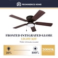 thumbnail image 4 of Prominence Home Benton 52 Inch Indoor LED Ceiling Fan with Light and Pull Chain, Bronze, 4 of 11