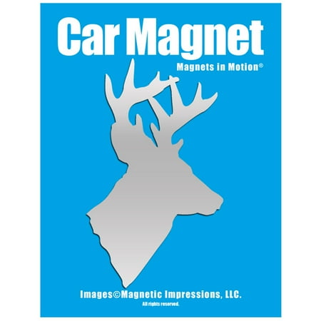 Head Car Magnet - Deer Head Hunter Car Magnet Chrome