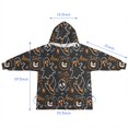 thumbnail image 7 of Spooky Halloween Pattern Blanket Hoodies for Kids 6-13YR Oversize Wearable Blanket Hoodies for Boys Girls Teens, 7 of 7
