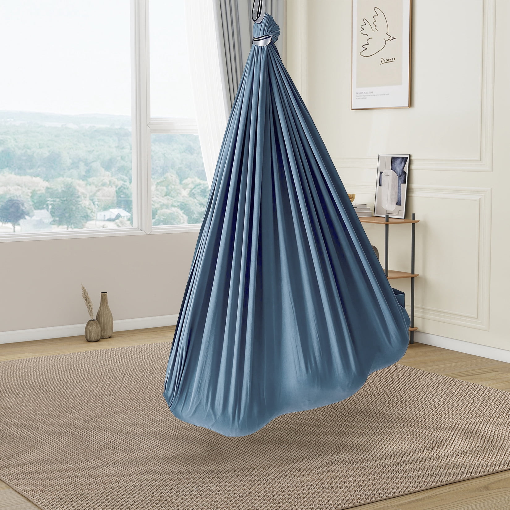 Sensory Swing for Kids - 55" x 59" Dual-Layer Therapy Swing for Autism, ADHD & Sensory Needs, Calming Hug Effect, 360° Swivel, Indoor/Outdoor Use, Supports Up to 300 Lbs