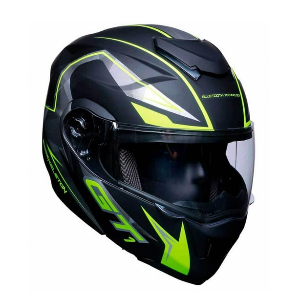 Casco moto Vento VenTec talla L certificado bluetooth amarillo