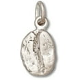 thumbnail image 1 of Sterling Silver 20" 1.2mm Box Chain 3D Coffee Bean Pendant Necklace, 1 of 2