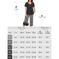 thumbnail image 6 of Chiclily Women's Lounge Set Short Sleeve Shirt and Wide Leg Capri Pants Sweatsuit with Pockets 2 Piece Pajamas Set, Size XL, 6 of 9