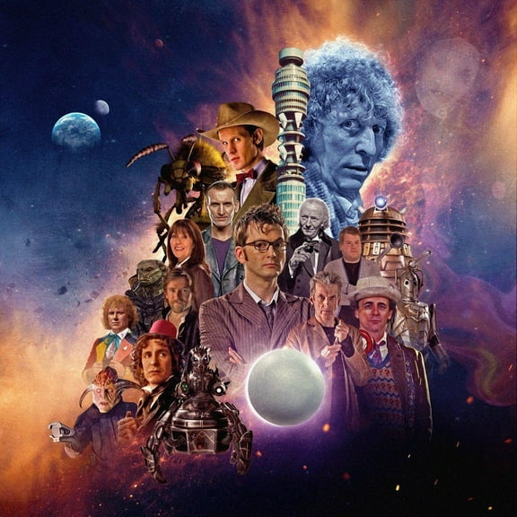 Doctor Who DIY 5D diamond painting set, round diamond decorative artwork. Suitable for home wall decoration or gift giving.