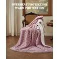thumbnail image 2 of IDEALHOUSE 90*100in Pink Electric Blankets, Extra Soft Sherpa Heated Throw Blanket, Tufted Cable Pattern for Comfort, 2 of 8