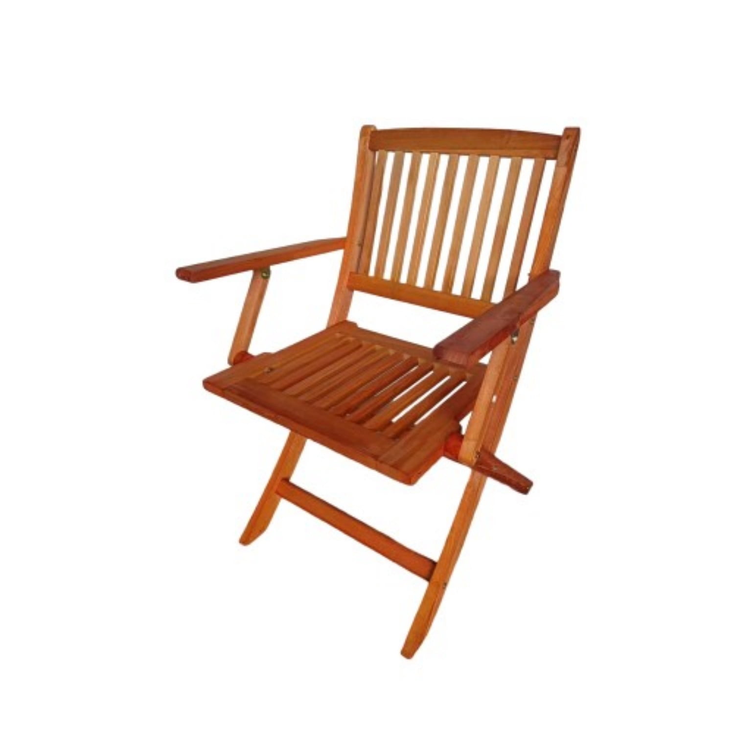 Folding Chairs Set of 4, Solid Wood Folding Chairs with Slatted Seat, Portable Event Chairs for Dining Room, Kitchen, Wedding & Party, Brown