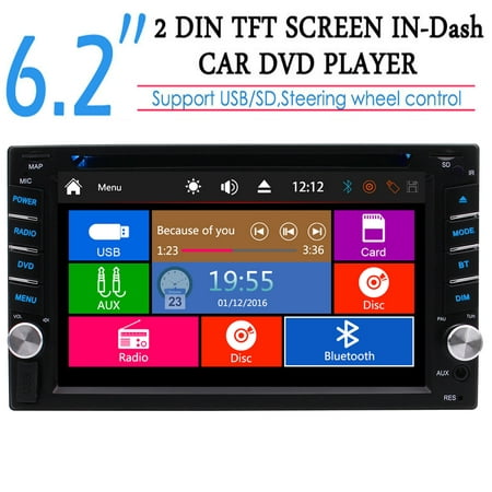 Universal Car Autoradio Eincar For 2 din Radio Receiver Wince 8.0 System Universal Head unit Double Din Car Stereo GPS sat nav DVD Player 6.2 inch In Dash support USB/SD/Cam-in/Bluetooth