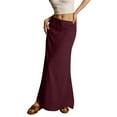 thumbnail image 4 of Jdkau Skirts for Women Flowy Summer Skirts High Waist A Line Skirt Casual Floral Boho Skirt Long Skirts for Women Trendy（Wine,XL）, 4 of 9