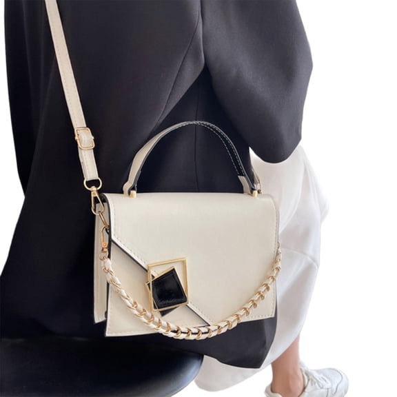 Fogun PU Leather Bag for Women Korean Shoulder Crossbody Bag Small Square Bag Female Simple Handbag