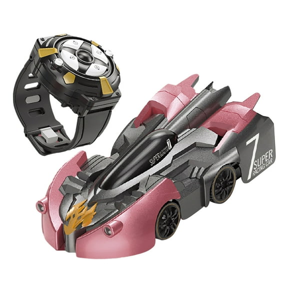 Esaierr Toddler Toys Rc Wall-Climbing Stunt Car Toddler 2.4ghz Anti-Gravity Stunt Car with Cool Lights Effect-Red