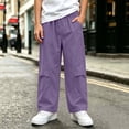 thumbnail image 2 of Nilvkv Boys Lightweight Pants, Boys Joggers, Logo Print Straight Leg Sweatpants in Relaxed Fit with Elastic Waist and Side Pockets for Outdoor Wear Purple 12-13 Years, 2 of 8