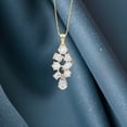 thumbnail image 6 of KEEVA JEWELS 10.50 Carat Moissanite Multi-Shape Drop Pendant Necklace for Women,18 Inches Chain, Made in Rose Gold Plated Silver, 6 of 6