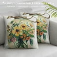 thumbnail image 3 of Nawypu  Spring Summer Flowers Pillow Covers Yellow Floral Green Leaves Vase Decorative Pillow Cases Throw Pillows Farmhouse Home Decor for Sofa Couch Cushion Outdoor, 3 of 5