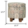 thumbnail image 5 of Albany Living 17" Mulitfunctional Designed storage Ottoman in Cream, 5 of 5