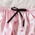 thumbnail image 4 of Women's 4pcs Sleepwear Satin Floral Lace Trim Cami Pajama Set with Robe, 4 of 6