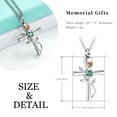 thumbnail image 2 of Cross with Birthstone Rose Cremation Jewelry for Ashes Urn Necklace Lockets for Loved One Memorial Jewelry, 2 of 5