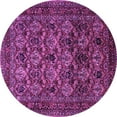 thumbnail image 1 of Ahgly Company Indoor Round Persian Purple Traditional Area Rugs, 4' Round, 1 of 4