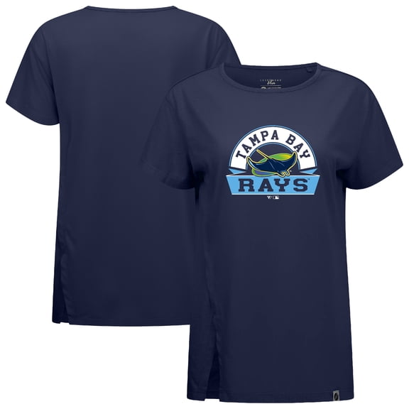 Women's Levelwear Navy Tampa Bay Rays Influx Banner Arch T-Shirt