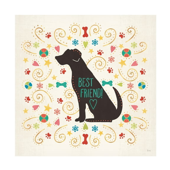 Trademark Fine Art 'Otomi Dogs III' Canvas Art by Veronique Charron