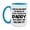 White/Light Blue, variant on Funny Daddy Mug - "I Never Dreamed I'd Grow Up To Be A Super Cool Daddy" - White Ceramic Coffee Cup (11Oz Or 15Oz