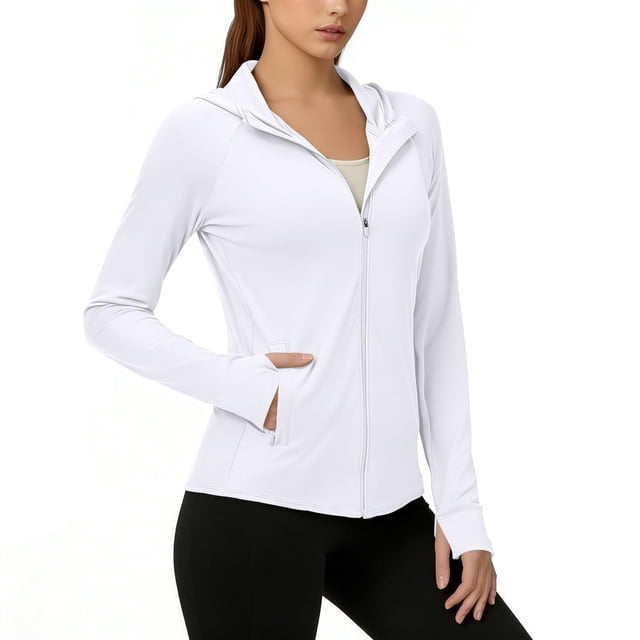 V Cuello 3/4 Manga Tops para las Mujeres Camisetas de Entrenamiento de Protección Solar Primavera Verano Camisetas