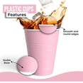 thumbnail image 3 of Amscan Bright Pink 18oz Plastic Party Cups – 50 Count, 3 of 4