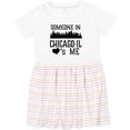 thumbnail image 3 of Inktastic Chicago Illinois Someone Loves Me Skyline Girls Toddler Dress, 3 of 5