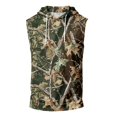 thumbnail image 6 of Men’s Athletic Sleeveless Hoodie with Drawstring Hood and Front Pocket Casual Loose Fit Camouflage Patterned Vest Top, 6 of 7
