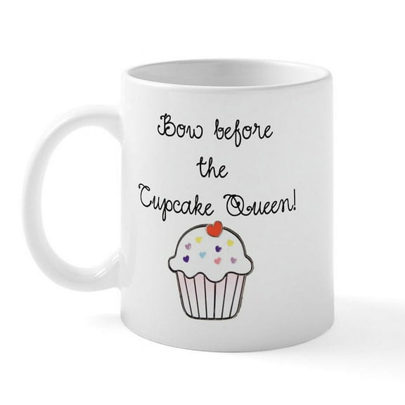 CafePress - Cupcake Queen Mug - 11 oz Ceramic Mug - Novelty Coffee Tea Cup