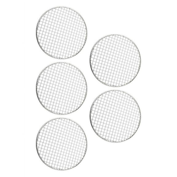 5Pcs Round Disposable Wire Net Grill Racks Iron Roast Grate Cooking Barbecue Bbq Barbecue Net Square Bbq Rack 25/28/33Cm