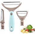thumbnail image 1 of Peeler Set, Peeler 3-in-1 Stainless Steel Non-Slip, Multifunctional Peeler, Potato Peeler with Pendulum Blade, Universal Peeler with Pendulum Blade, Zigzing Cut Peeler, Vegetable Peeler, 1 of 7