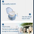 thumbnail image 4 of RV Caja para dentaduras postizas alveolares de doble capa: juego de dentaduras postizas sanitarias de doble propósito para almacenar y remojar protectores, aparatos ortopédicos e instrumentos dentales, 4 of 5