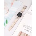 thumbnail image 4 of Wearlizer Leather Band Compatible with Apple Watch Band Women 38mm 40mm 41mm , Dressy Leather Strap with D-Shape Metal Buckle for iWatch Bands Series 8 SE 7 6 5 4 3 2 1, 4 of 7
