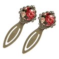 thumbnail image 2 of Peony Elegant Copper-Colored Lace Bookmarks for Book Lovers - Set of 2 Stainless Steel Book Markers, 2 of 5