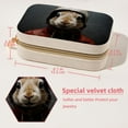 thumbnail image 5 of Rabbit Portable Velvet Travel Organizer with Removable Compartment – Earring Holder & Necklace Stand – Gift, 5 of 7