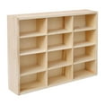 thumbnail image 4 of HILABEE Wooden Storage Divider Box Display Box Tabletop Box Wall Mounted Toy Car Storage Car Display Shelf for Doll Store Tiny Dolls 12 Grid, 4 of 8