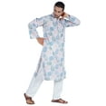thumbnail image 3 of Atasi Ethnic Long Sleeves Kurta For Menâ€™s Printed Chinese Collar Mens Party Wear, 3 of 7