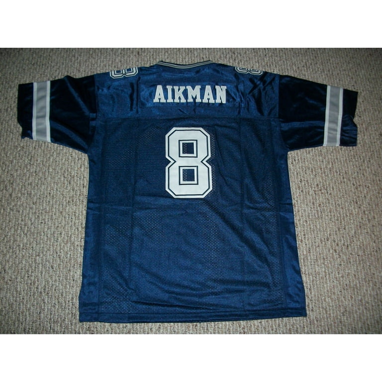 Jerseyrama Troy Aikman Jersey #8 Dallas Unsigned Custom Stitched Blue Football New No Brands/Logos Sizes S-3xl, Size: Large