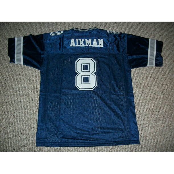Troy Aikman Jersey #8 Dallas Unsigned Custom Stitched Blue Football New No Brands/Logos Sizes S-3XL
