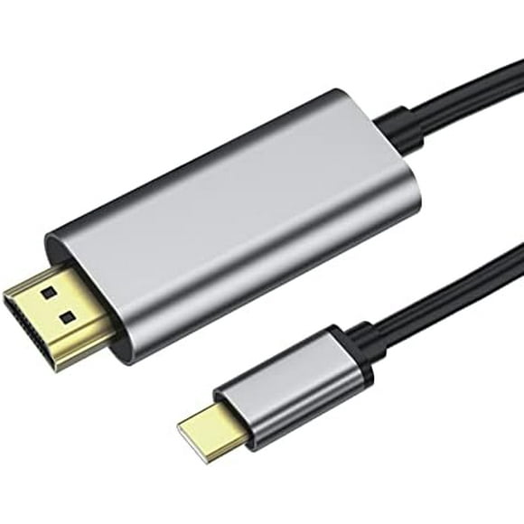 USB C to HDMI Cable 4k 6ft, USBC to HDMI Adapter for Monitor, HDMI to USB C Connector ChromeBook, USB-C to HDMI Cord for Mac MacBook pro 2022 iPad 2021 Surface Pro 8 VivoBook Flip 14 Aspire 5 etc Grey