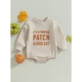 thumbnail image 2 of Wassery Baby Boys Girl Halloween Outfits Halloween Festival Costume Long Sleeve Letter Print Sweatshirt Jumpsuit Infant Fall Romper Onesie Bodysuits 0-24 Months, 2 of 7