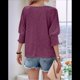 thumbnail image 2 of Túnica Informal Ligera con Cuello Redondo para Mujer, Color Rojo Vino, Talla XL, 2 of 6