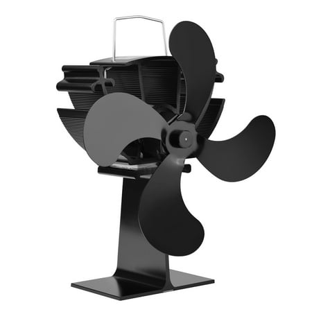 

NUOLUX Stove Fan Heat Powered Fan Warm Air Stove Fan Metal Fireplace Fan